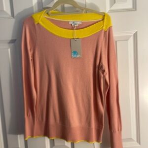 Boden peach sweater. Never worn with tags